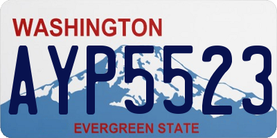 WA license plate AYP5523