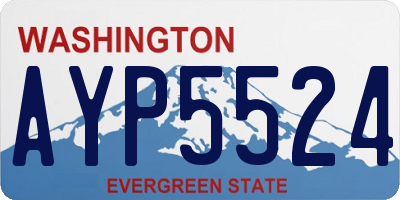 WA license plate AYP5524