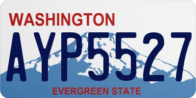 WA license plate AYP5527