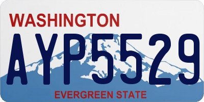 WA license plate AYP5529