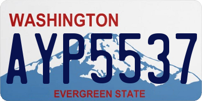 WA license plate AYP5537