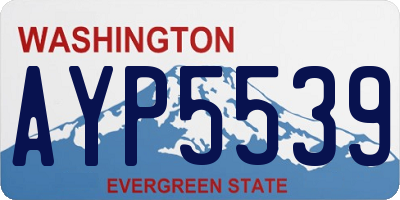 WA license plate AYP5539