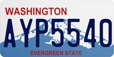 WA license plate AYP5540