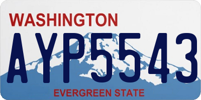 WA license plate AYP5543