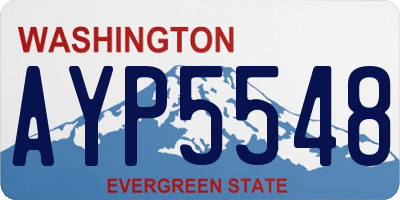 WA license plate AYP5548