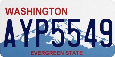 WA license plate AYP5549