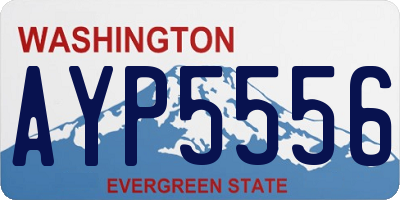 WA license plate AYP5556