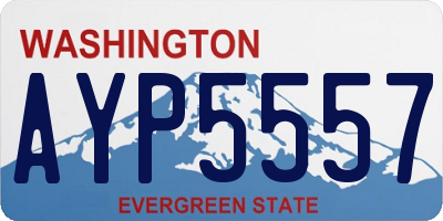 WA license plate AYP5557