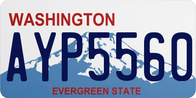 WA license plate AYP5560