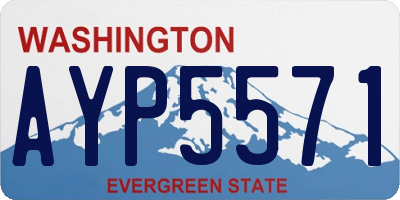 WA license plate AYP5571