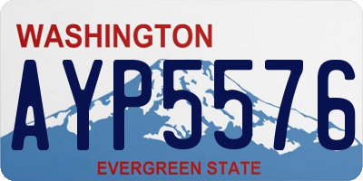 WA license plate AYP5576