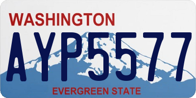 WA license plate AYP5577
