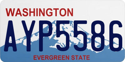 WA license plate AYP5586