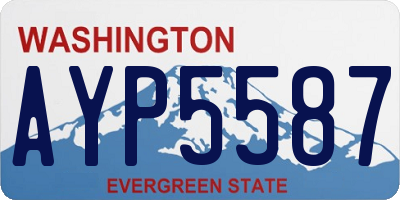 WA license plate AYP5587