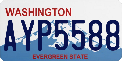 WA license plate AYP5588