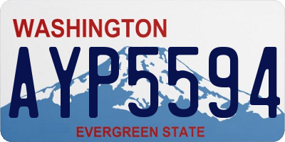 WA license plate AYP5594