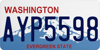 WA license plate AYP5598