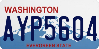 WA license plate AYP5604