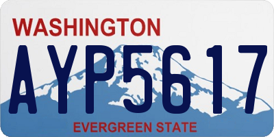 WA license plate AYP5617