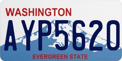 WA license plate AYP5620
