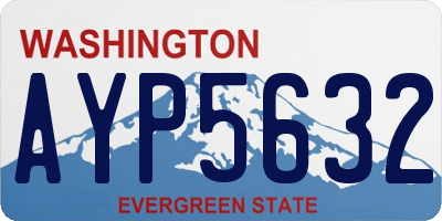 WA license plate AYP5632