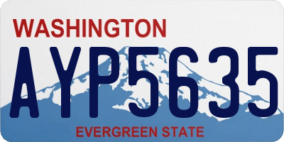 WA license plate AYP5635
