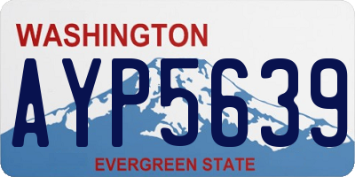 WA license plate AYP5639