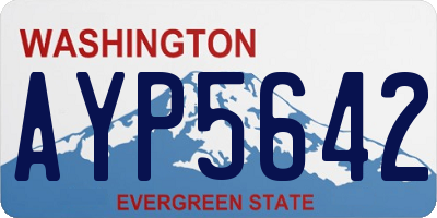 WA license plate AYP5642