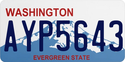 WA license plate AYP5643