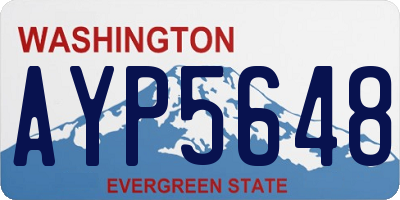WA license plate AYP5648