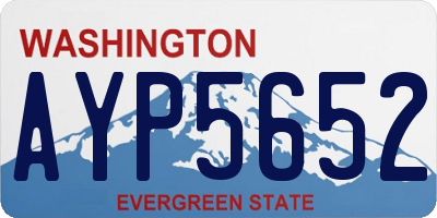 WA license plate AYP5652