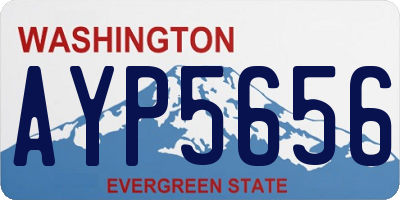 WA license plate AYP5656