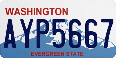 WA license plate AYP5667