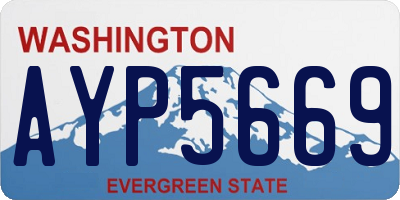 WA license plate AYP5669