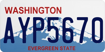 WA license plate AYP5670