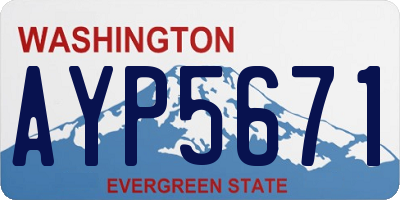 WA license plate AYP5671