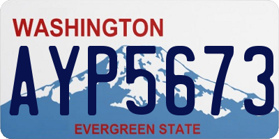 WA license plate AYP5673