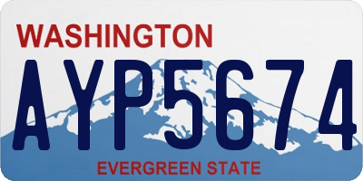 WA license plate AYP5674