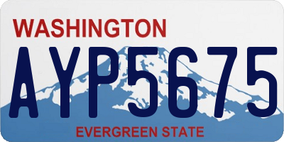 WA license plate AYP5675