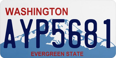 WA license plate AYP5681