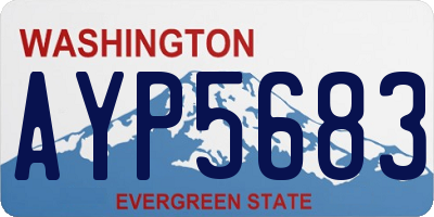 WA license plate AYP5683