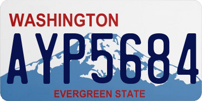 WA license plate AYP5684