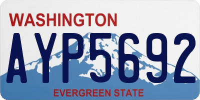 WA license plate AYP5692