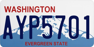 WA license plate AYP5701