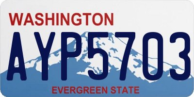 WA license plate AYP5703