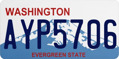 WA license plate AYP5706