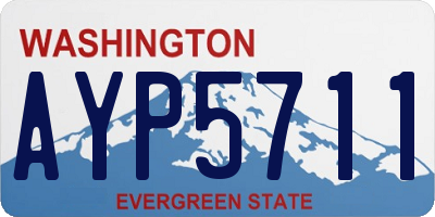 WA license plate AYP5711