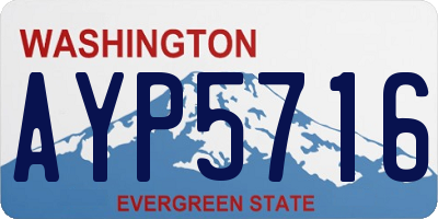 WA license plate AYP5716
