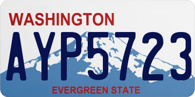 WA license plate AYP5723