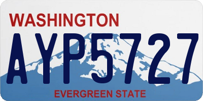 WA license plate AYP5727